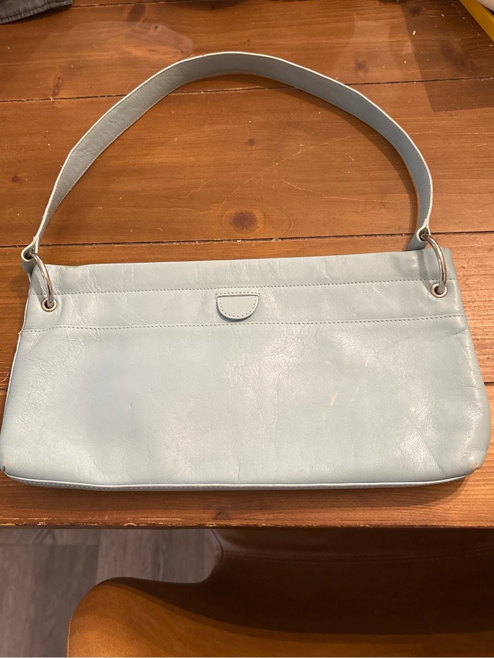 Hobo International Classic Light Blue Leather Shoulder Bag